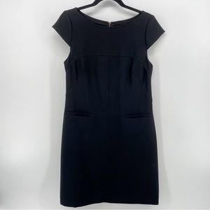 Vince Camuto Sheath Dress Black Cap Sleeve 6
